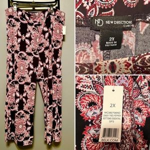 Patterned Palazzo Pants by New Directions - NWT - Size 2X